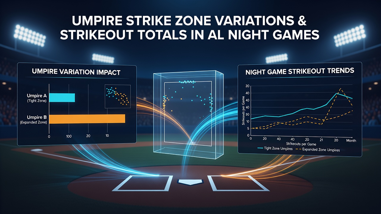 Close-up of an umpire's view behind home plate during a night baseball game